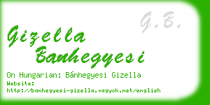gizella banhegyesi business card