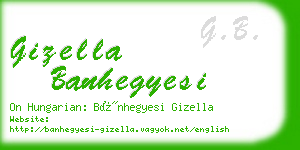 gizella banhegyesi business card